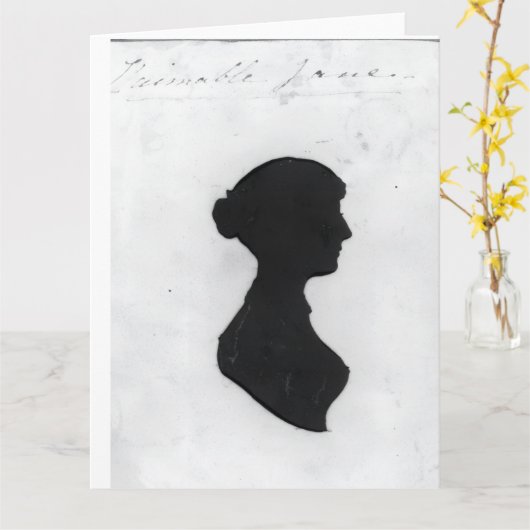 Jane Austen Silhouette カード (黄色い花)