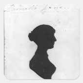 Jane Austen Silhouette スクエアシール (正面)
