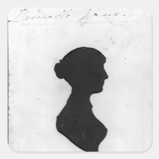 Jane Austen Silhouette スクエアシール (正面)