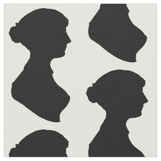 Jane Austen silhouette ファブリック (クローズアップ)
