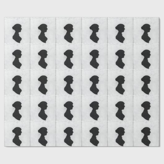Jane Austen Silhouette ラッピングペーパー (フラット)
