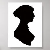 Jane Austen Silhouette Poster ポスター (正面)