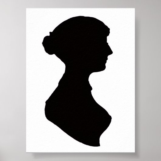 Jane Austen Silhouette Poster ポスター (正面)