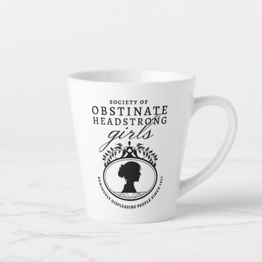 Jane Austen Society of Obstinate Headstrong Girls カフェラテマグ (右)