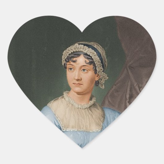 Jane Austen Stickers ハートシール (正面)
