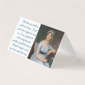 Jane Austen w/ quote (blue) Folded Card (正面)