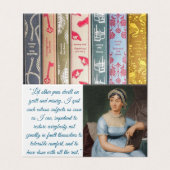 Jane Austen w/ quote (blue) Folded Card (外部フラット)