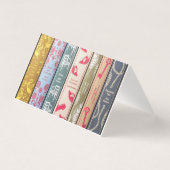 Jane Austen w/ quote (pink) Folded Card (裏面)