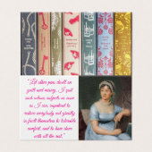 Jane Austen w/ quote (pink) Folded Card (外部フラット)