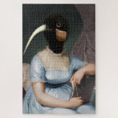 Jane Austen with Bird head ジグソーパズル (縦)