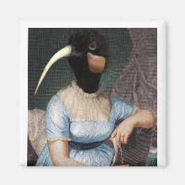 Jane Austen with bird head マグネット