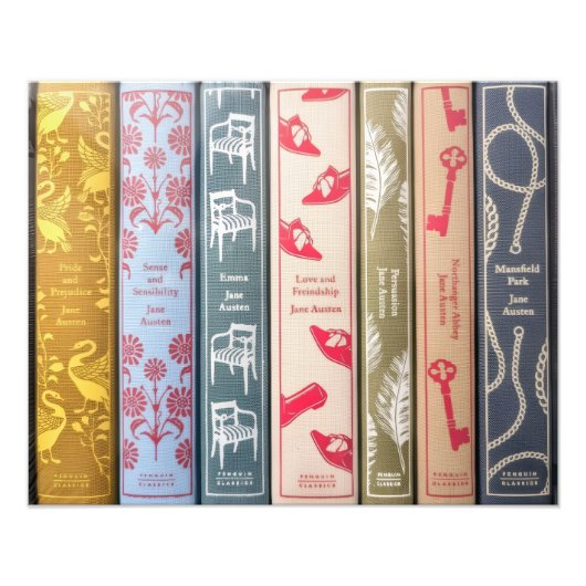 Jane Austen's books フォトプリント (正面)