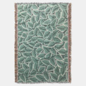 Jane Austen's Home Leaf Wallpaper スローブランケット (正面縦)