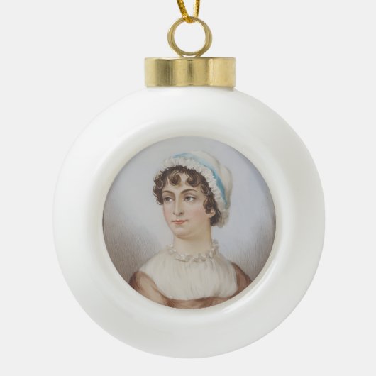 Jane Austen's Miniature Portrait セラミックボールオーナメント (正面)
