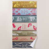 Jane Austen's novels on a towel ビーチタオル (正面)