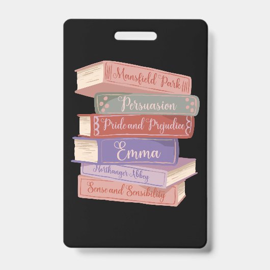 Jane Austen's Novels V バッジ (正面)