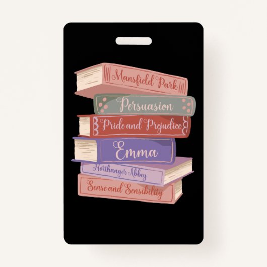 Jane Austen's Novels V バッジ (正面)