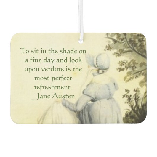 Jane Austen's Portrait +quote カーエアーフレッシュナー (正面)