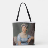 Jane Austen's Portrait +quote トートバッグ (裏面)