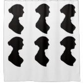Jane Austen's silhouette シャワーカーテン (正面)