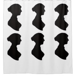 Jane Austen's silhouette シャワーカーテン