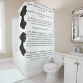 Jane Austen's silhouette & first novel lines シャワーカーテン (インサイチュ)