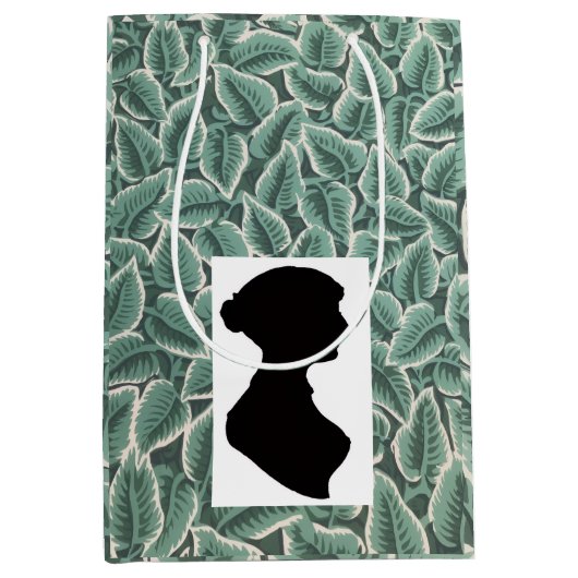 Jane Austen's Silhouette &  Home Wallpaper ミディアムペーパーバッグ (正面)