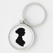 Jane Austen's Silhouette on a Keychain キーホルダー (正面)