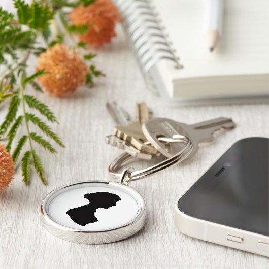 Jane Austen's Silhouette on a Keychain キーホルダー (側面)