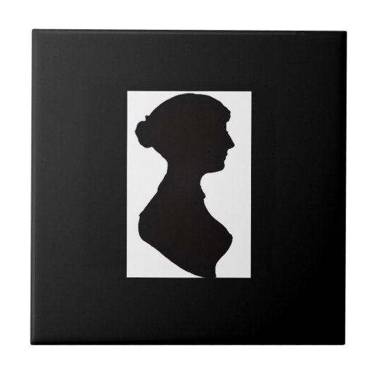 Jane Austen's Silhouette on Black タイル (正面)