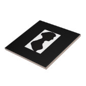 Jane Austen's Silhouette on Black タイル (側面)
