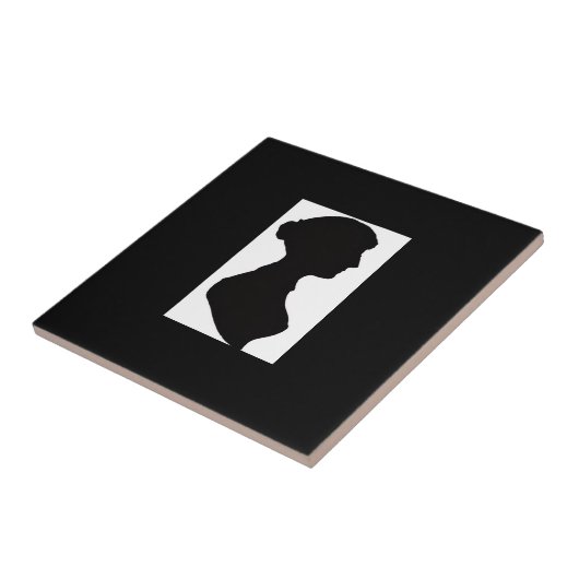 Jane Austen's Silhouette on Black タイル (側面)