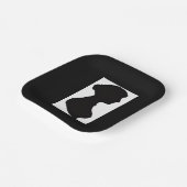 Jane Austen's Silhouette on Black ペーパープレート (傾斜あり)