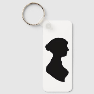 Jane Austen's Silhouette & quote on a  Keychain キーホルダー