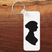Jane Austen's Silhouette & quote on a  Keychain キーホルダー (正面)
