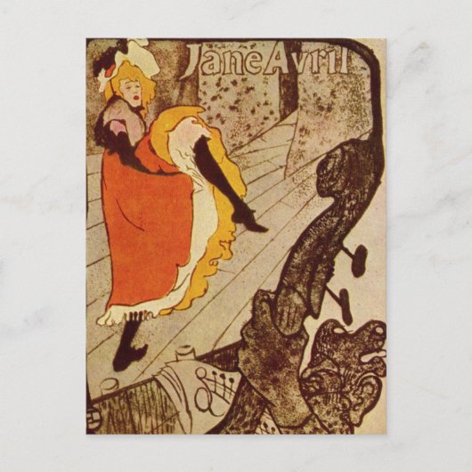 Jane Avril著Henri de Toulouse-Lautrec Postcard ポストカード (正面)