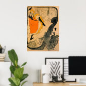 Jane Avril by Toulouse-Lautrec ポスター (ホームオフィス)