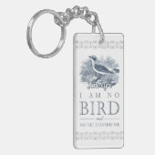 Jane Eyre – 私は鳥ではない – ヴィンテージ鳥 キーホルダー (正面左)