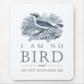 Jane Eyre – 私は鳥ではない – ヴィンテージ鳥 マウスパッド (正面)