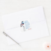 Jane Eyre – 私は鳥ではない – 青い喉の鳥 スクエアシール (封筒)