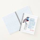 Jane Eyre – 私は鳥ではない – 青い喉の鳥 ノートブック (内部)