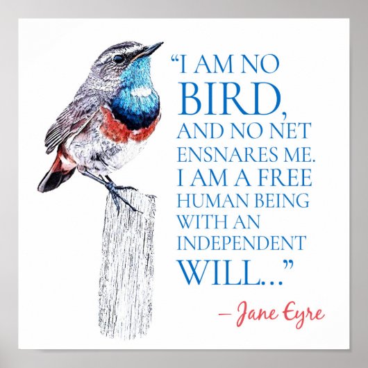 Jane Eyre – 私は鳥ではない – 青い喉の鳥 ポスター (正面)
