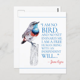Jane Eyre – 私は鳥ではない – 青い喉の鳥 ポストカード