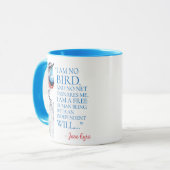 Jane Eyre – 私は鳥ではない – 青い喉の鳥 マグカップ (正面左)