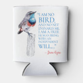 Jane Eyre – 私は鳥ではない – 青い喉の鳥 缶クーラー (正面)