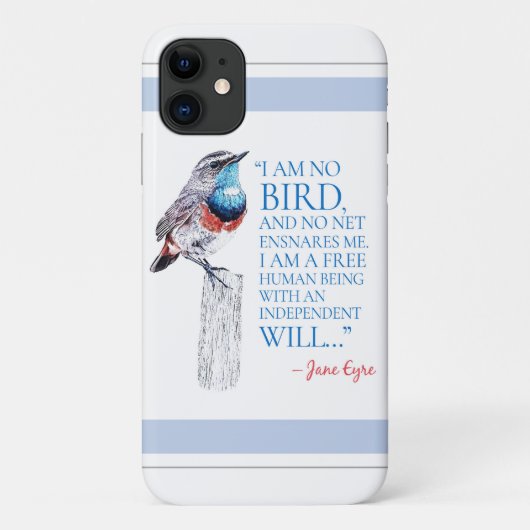 Jane Eyre – 私は鳥ではない – 青い喉の鳥 Case-Mate iPhoneケース (裏面)