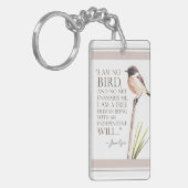 Jane Eyre – 私は鳥ではない – Brown Bird キーホルダー (正面左)