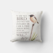 Jane Eyre – 私は鳥ではない – Brown Bird クッション (正面)