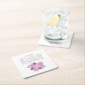 Jane Eyre - No Transit Blossom - Pink Roses スクエアペーパーコースター (インサイチュ)