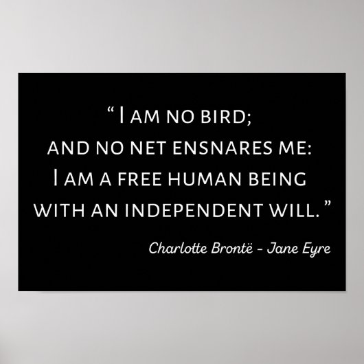 Jane Eyre Quote II - Classic Style ポスター (正面)